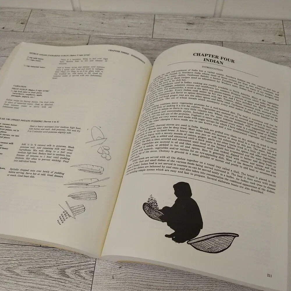 Natural Food Feasts China Japan India Indonesia Ethnic Cooking Cookbook Vtg 1979